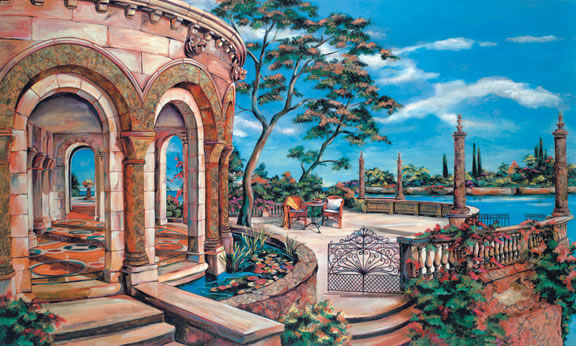 vineyard painter  vineyard art  wine art golf course painter  golf course art tropical art   tropical painting